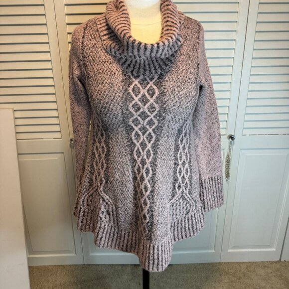 ANTHROPOLOGIE RUBY MOON WOOL BLEND COWL NECK SWING WOMENS MED SPECKLED SWEATER - Picture 1 of 9